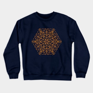 Orange Hand drawn Mandala Crewneck Sweatshirt